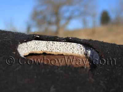 Air Ride saddle pad with a section cut out