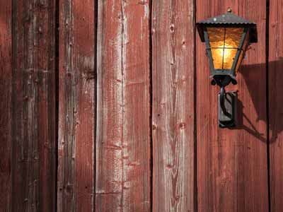 A red barn made of wood