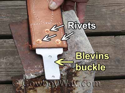 Blevins buckle in a stirrup leather