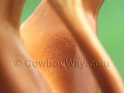 Breyer's stamp, or maker's mark, on this model of their bull