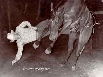 A bareback bronc in 1968