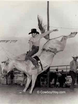 A Carpenter Rodeo Company bareback bronc