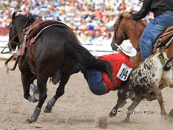 Steer wrestler Billy Bugenig, Ferndale, CA