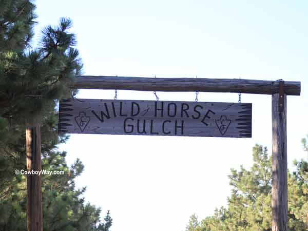 Wild Horse Gulch sign, Frontier Park Wild Horse Gulch sign, Frontier Park