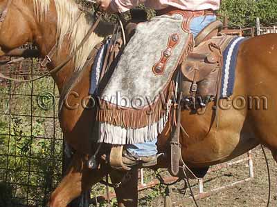 Cowboy chinks with double fringe