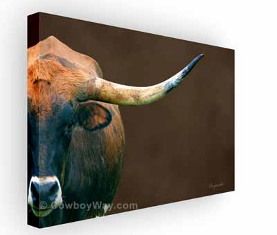 Cowboy wall art printed on canvas