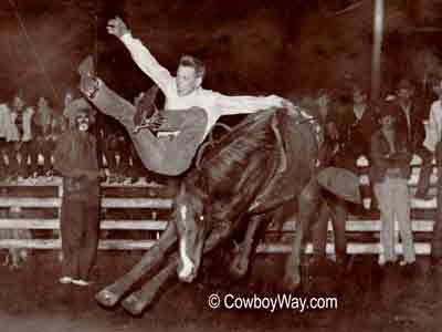 The bronc Haysville bucking off a rider