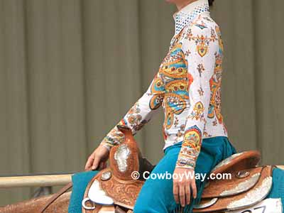 MEDIUM  Showmanship Pleasure Horsemanship Show Jacket Shirt Rodeo Queen Rail Top 