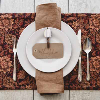A placemat on a table