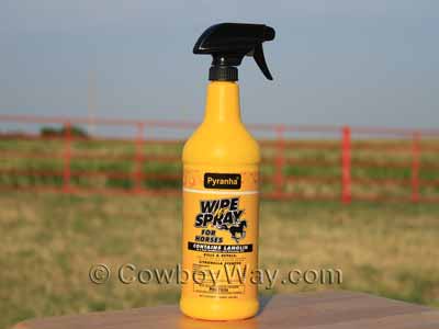 Pyranha horse fly spray in a spray bottle