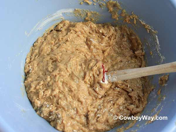 Banana bread batter Banana bread batter