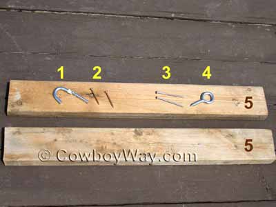 Materials to make a collapsible wood saddle rack