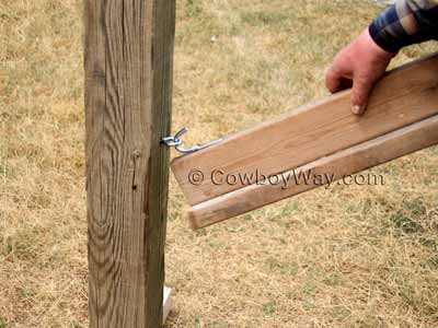 Hang the wood saddle rack