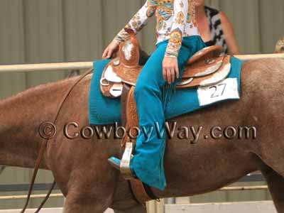 Brightly colored show chaps