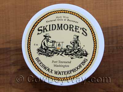 Skidmore's Waterproofing label