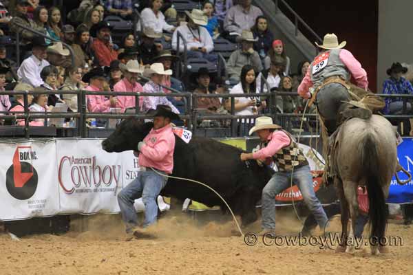 Jolly and Lord Ranches in the wild cow milking at the WRCA Finals