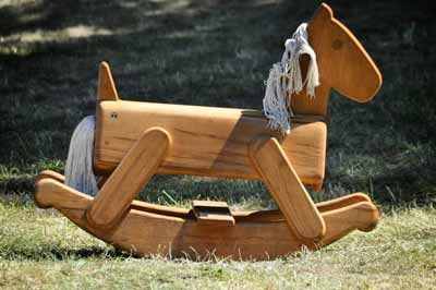 handmade wooden rocking horse sale