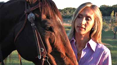 Famous barrel racer Charmayne James