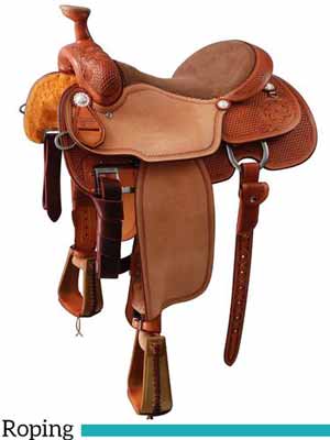 A Rickey Green team roping saddle by Martin Saddlery