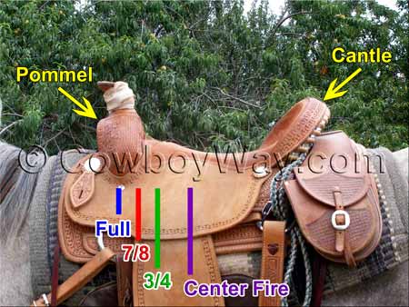 Information about Western saddle rigging positions