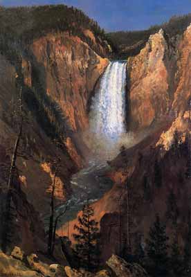 Yellowstone Falls by painter Albert Bierstadt