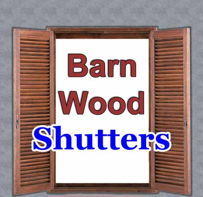 Interior barn wood shutters