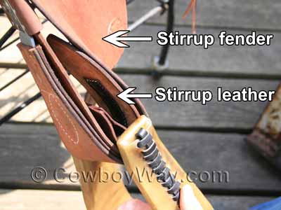 Blevins buckles can be turned over to keep stirrup leathers out of the way