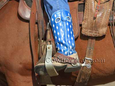 Boys cowboy boots with diamond pattern