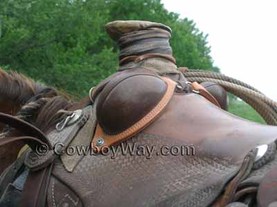 Bucking rolls on a slick fork saddle