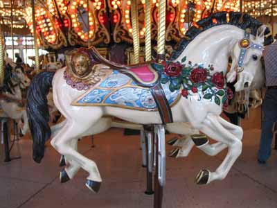 A carousel horse in Roger Williams Park