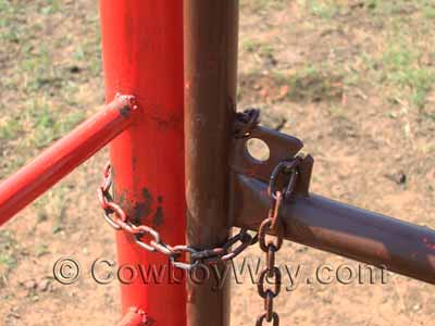 A gate with a chain latch