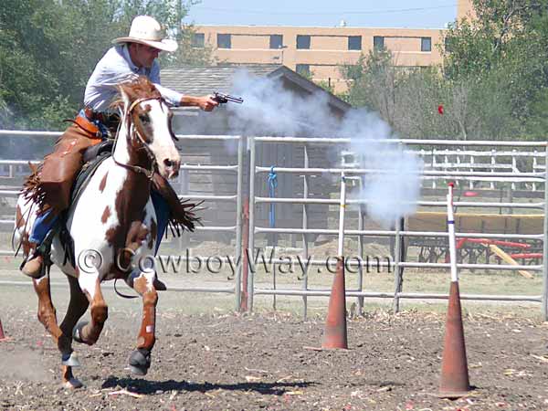 Cowboy mounted shooting