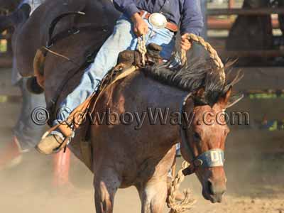 A cowboy uses his rope as a night latch
