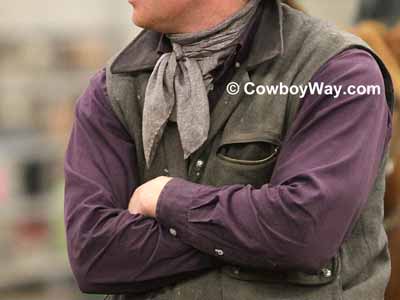 Gray cowboy wild rag