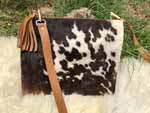 A cowhide purse