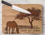 A custom horse cutting board