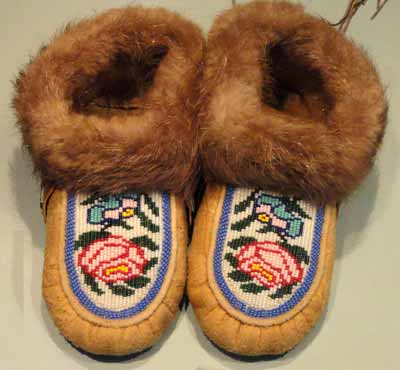 Elk hide moccasins