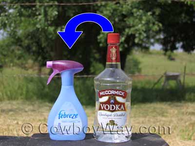 Use vodka to remove fabric odors