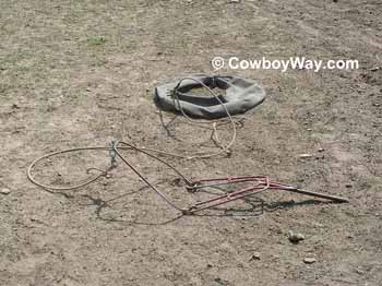 A Nord Fork staked into the ground