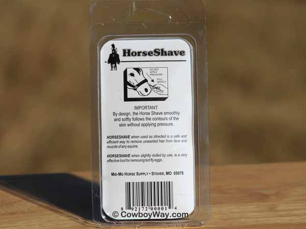 Horse Shave horse - back of the package