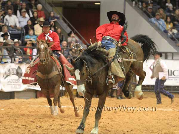 Pat Butler rides a ranch brock