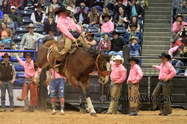 WRCA Ranch Bronc Riding 2014 - Bronc Rider Bo Grockett from Kansas