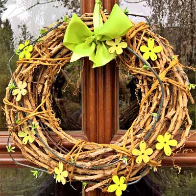 A rustic wreath