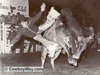 Buddy Allen and the bucking bull Yo Yo