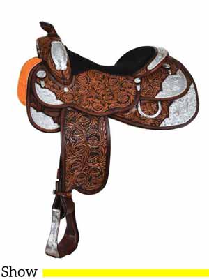 An expensive Western show saddle from Circle Y.